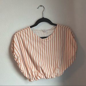 Zara Stripped Bunched Top